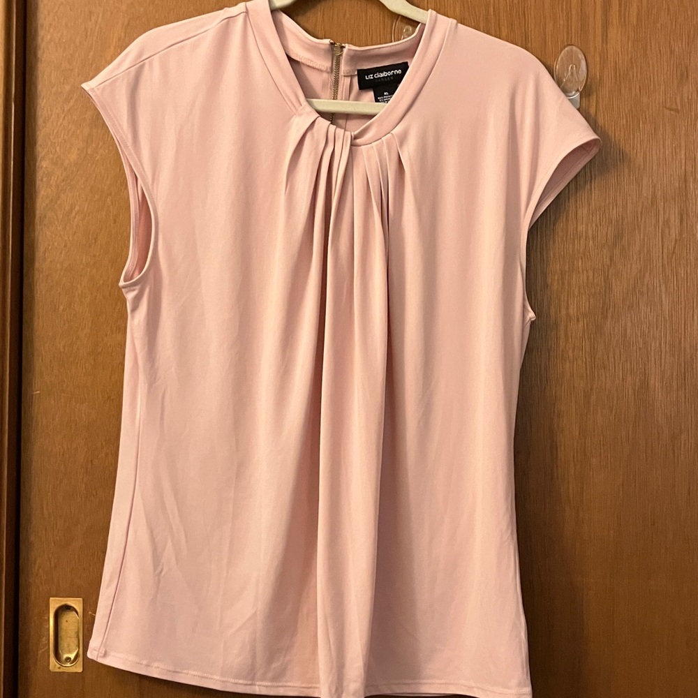 Liz Claiborne Blush Pink Cap Sleeve Top